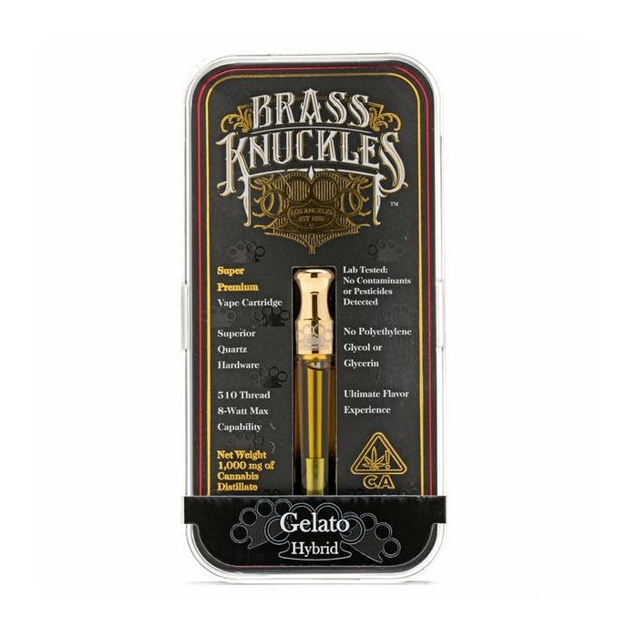 Brass Knuckles Vape Cartridge 1g - Hybrid- Gelato