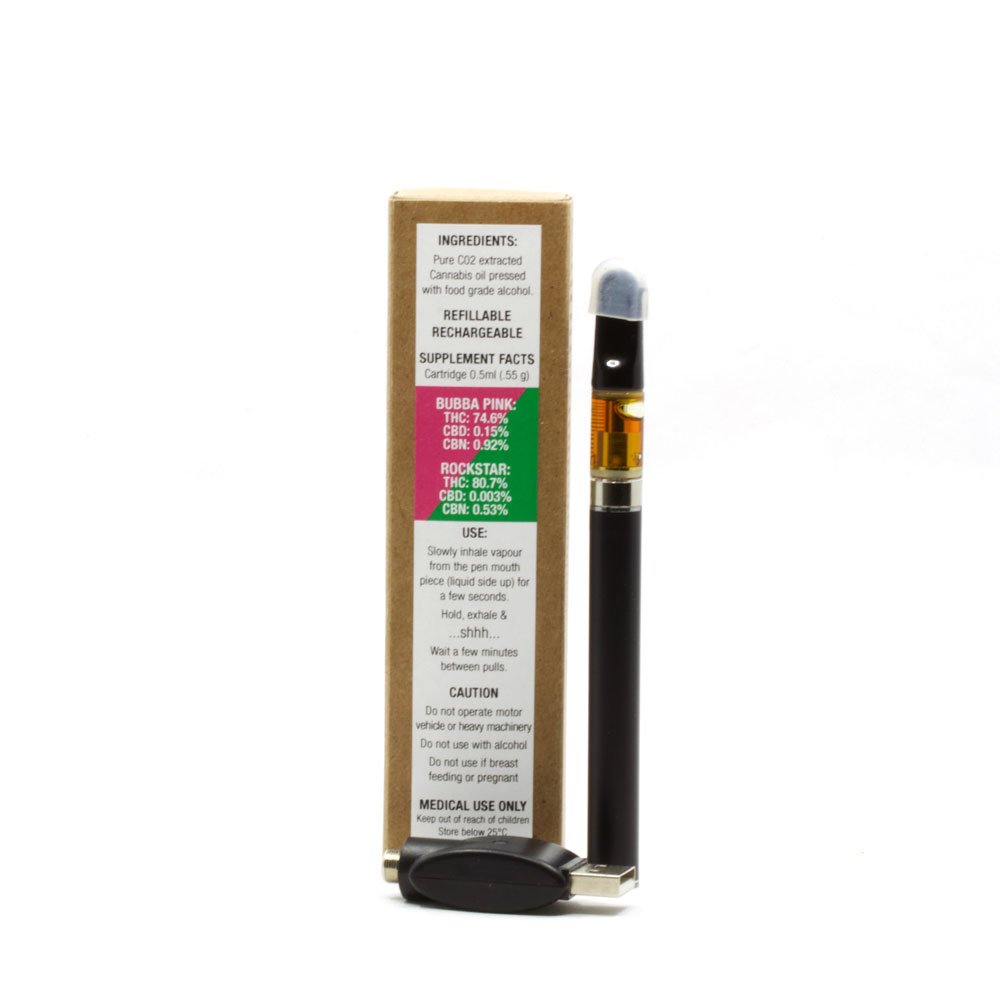 Bubba Pink & Rockstar CO2 Oil Refillable Vape Pen Shhh