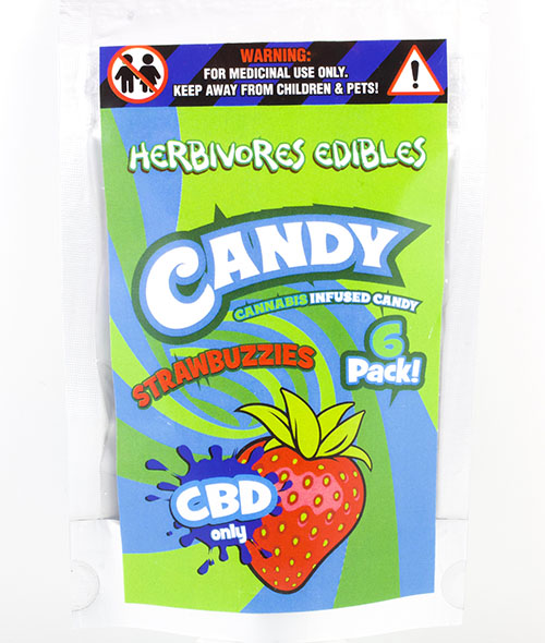 CBD Strawbuzzies 25mg CBD/gummy Herbivore