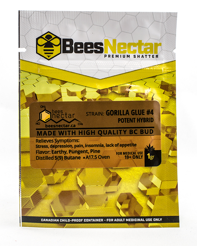 Bees Nectar Shatter- Gorilla Glue #4