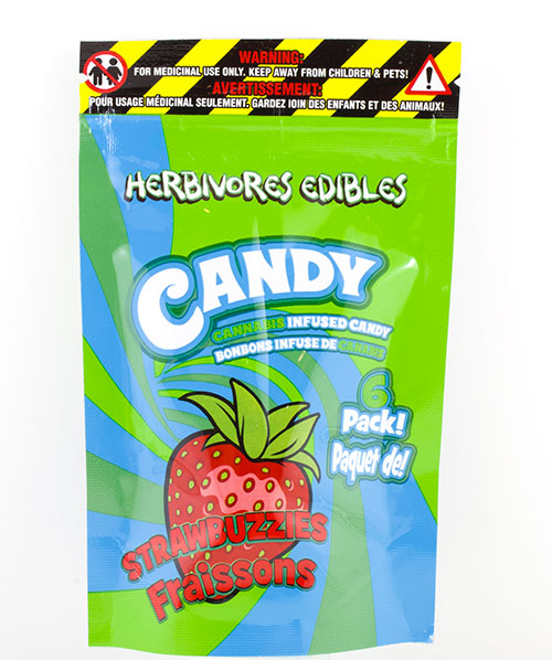 Strawbuzzies 25mg THC/candy Herbivore