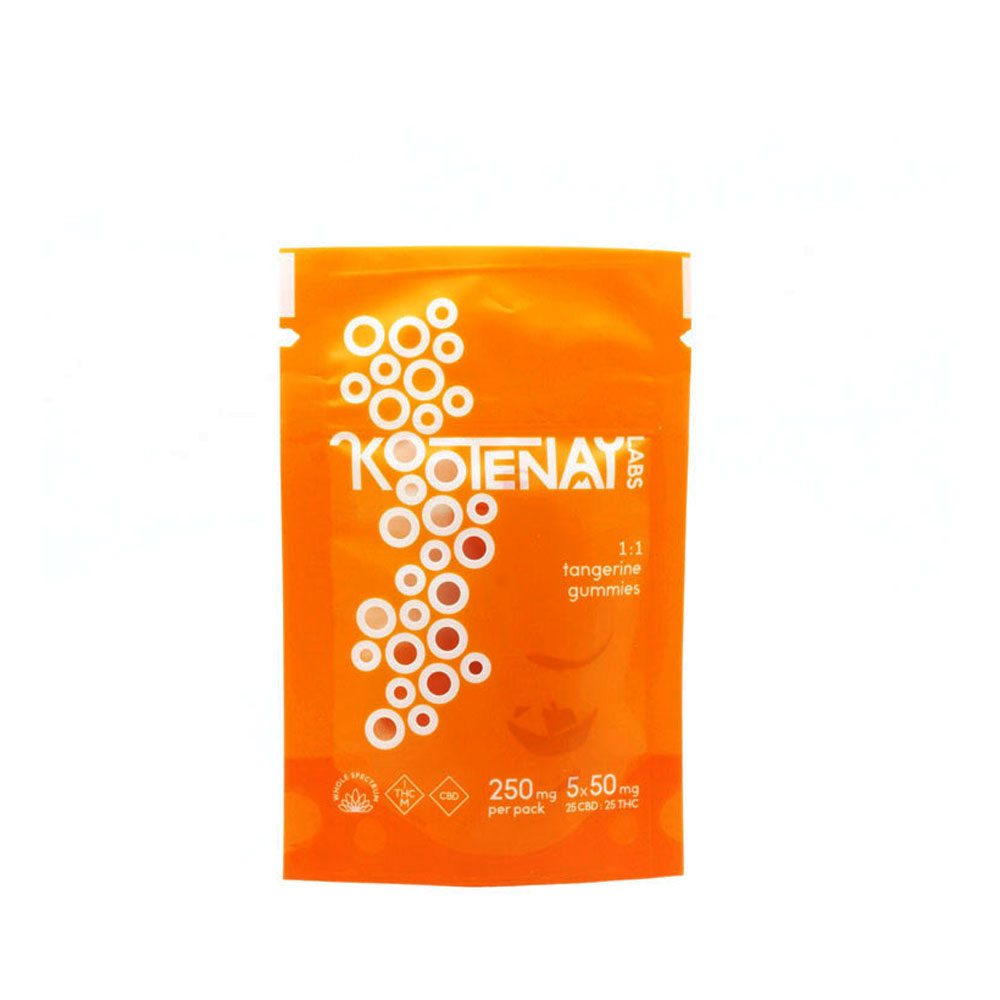 1:1 CBD/THC Tangerine Creamsicle 250mg/Bag Kootenay Labs