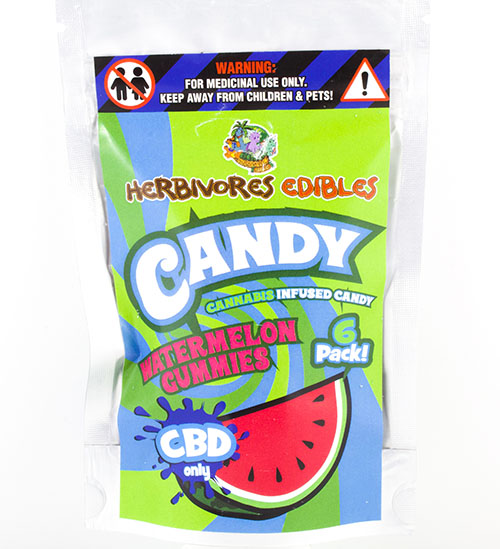 CBD Watermelon 25mg CBD/gummy Herbivore