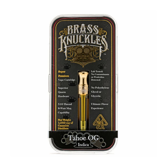 Brass Knuckles Vape Cartridge 1g - Indica - Tahoe OG