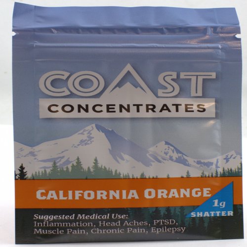 Coast Concentrates Shatter - California Orange