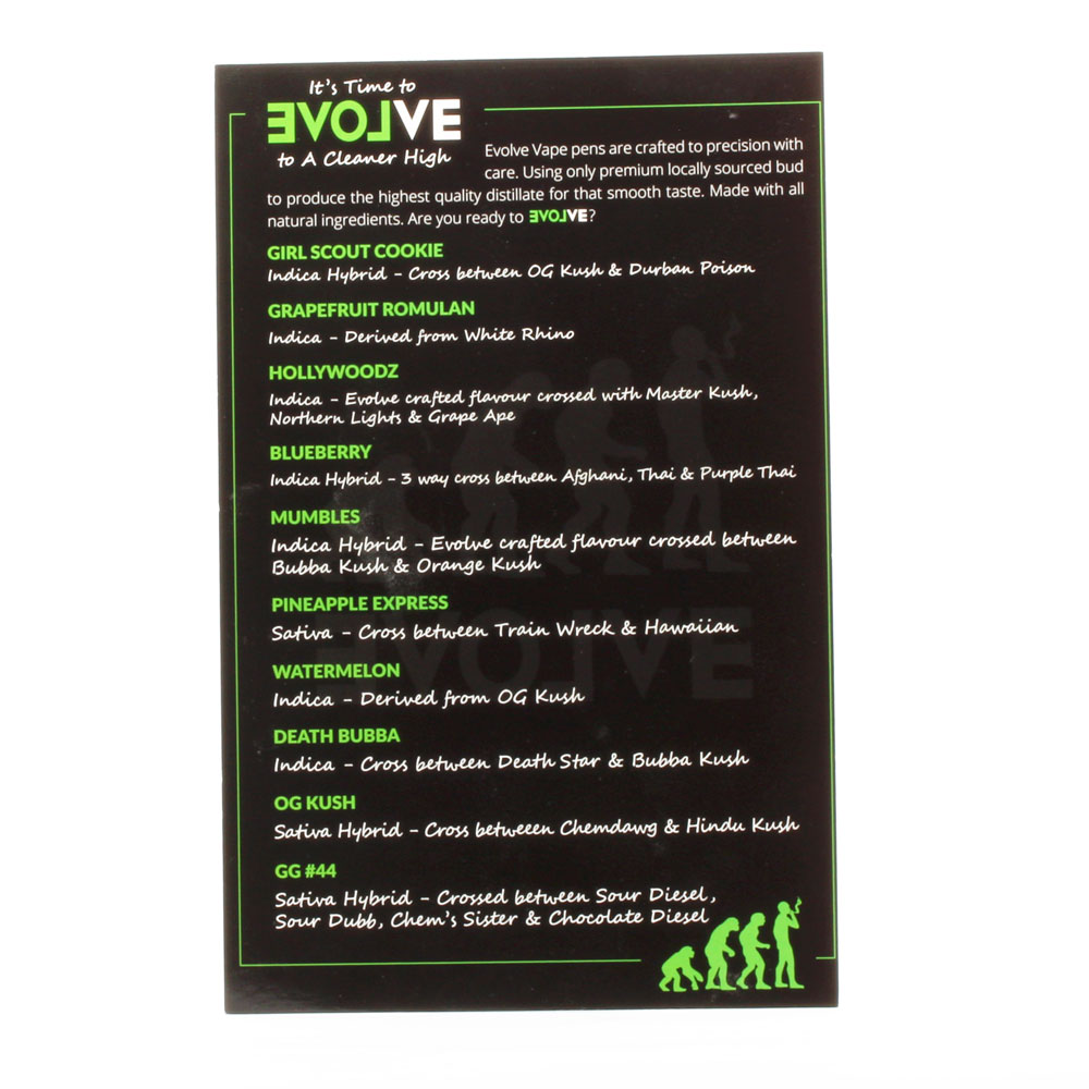 Evolve Vape 1g Pens Chargeable in Assorted Strains