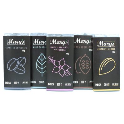 Marys 300mg Indica Chocolate bars (Assorted flavours)