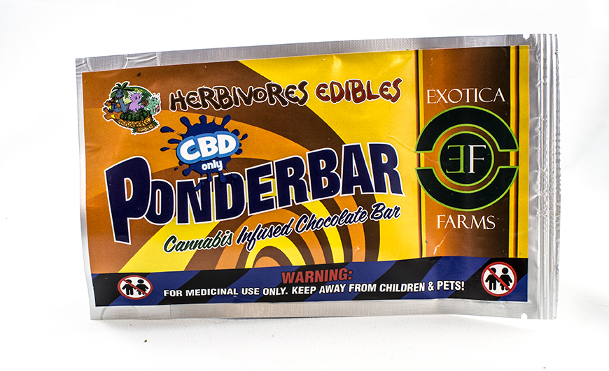 CBD Ponderbar 50mg CBD/bar x2 bars Herbivore